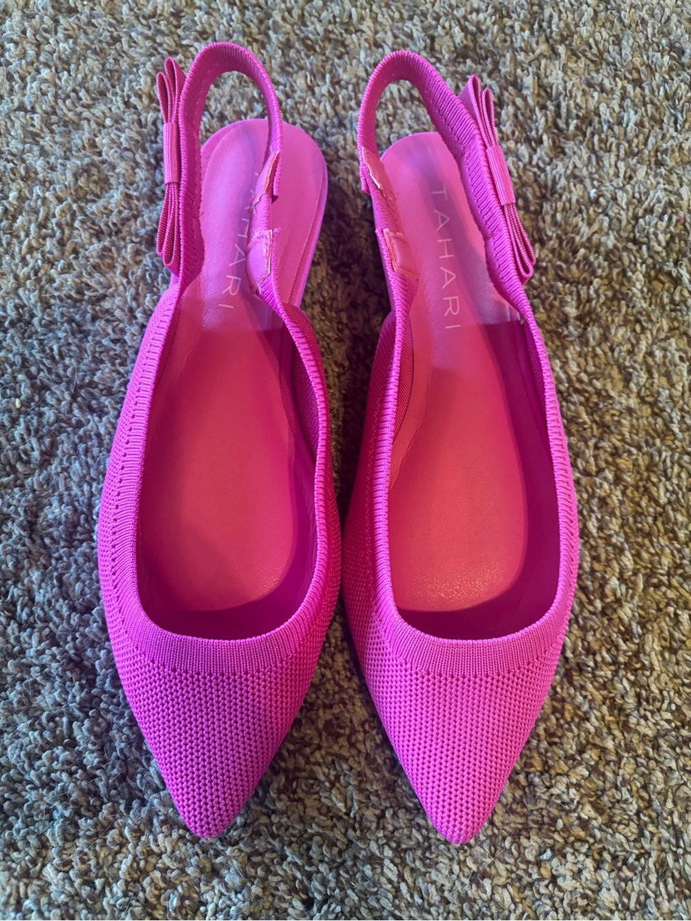 Tahari hot pink slides